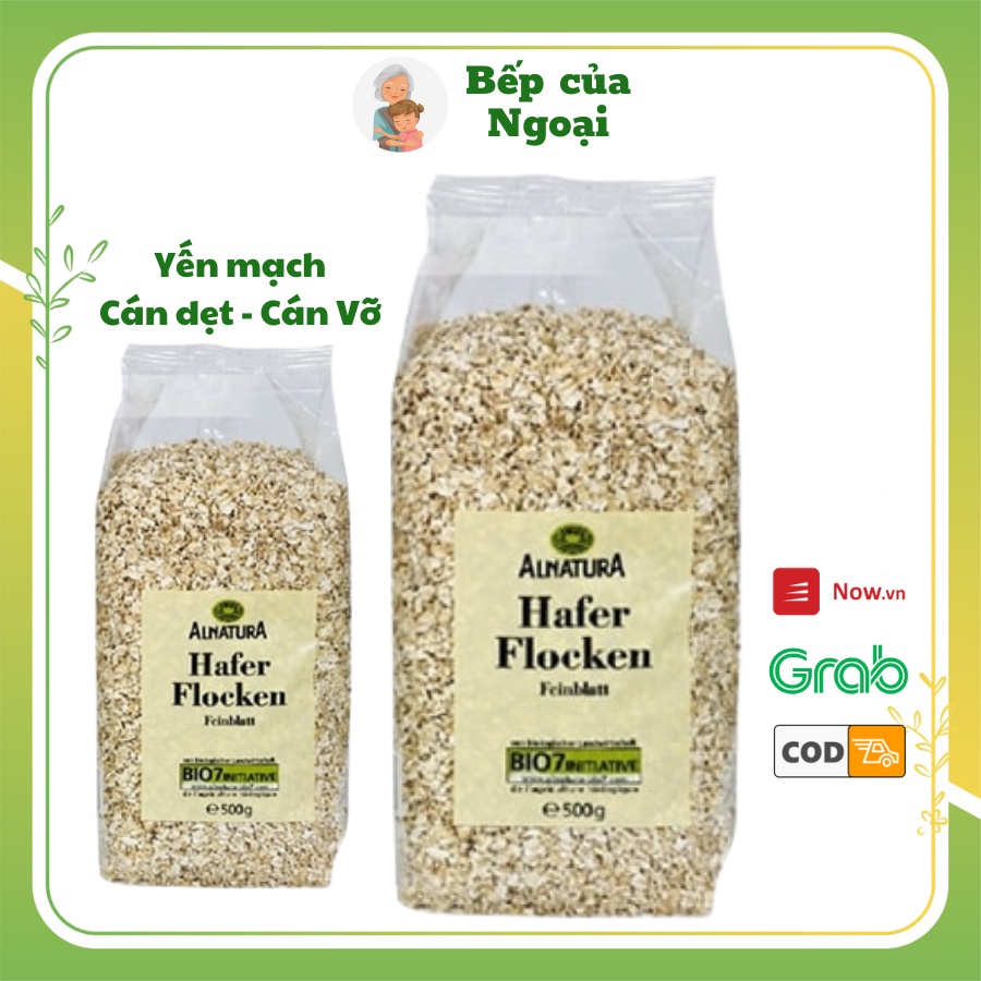 Yến Mạch Cán Dẹt Cán Vỡ Hafer Flocken 500gr, Yến Mạch Giảm Cân, Ăn Kiêng, Keto - Bếp Của Ngoại