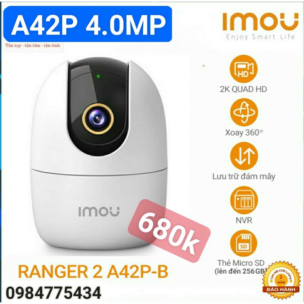 Camera wifi Imou C22EP hoặc A22EP hoặc A42P, đàm thoại 2 chiều, chính hãng fullbox 100% | BigBuy360 - bigbuy360.vn