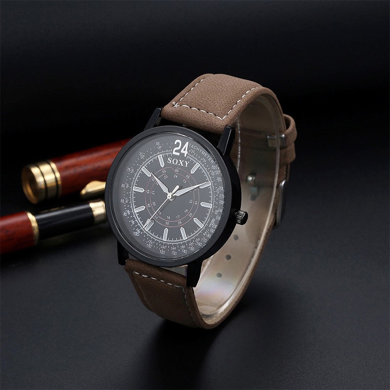Đồng hồ nam SOXY S001 dây da lộn phong cách trẻ trung, năng động | BigBuy360 - bigbuy360.vn