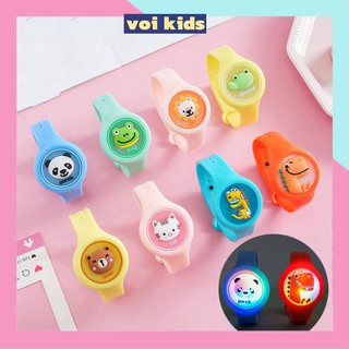 Đồng Hồ Tình Dầu Đuổi Muỗi Phát Sáng Hoạt Hình Dễ Thương Có Đèn Phát Sáng Cho Bé