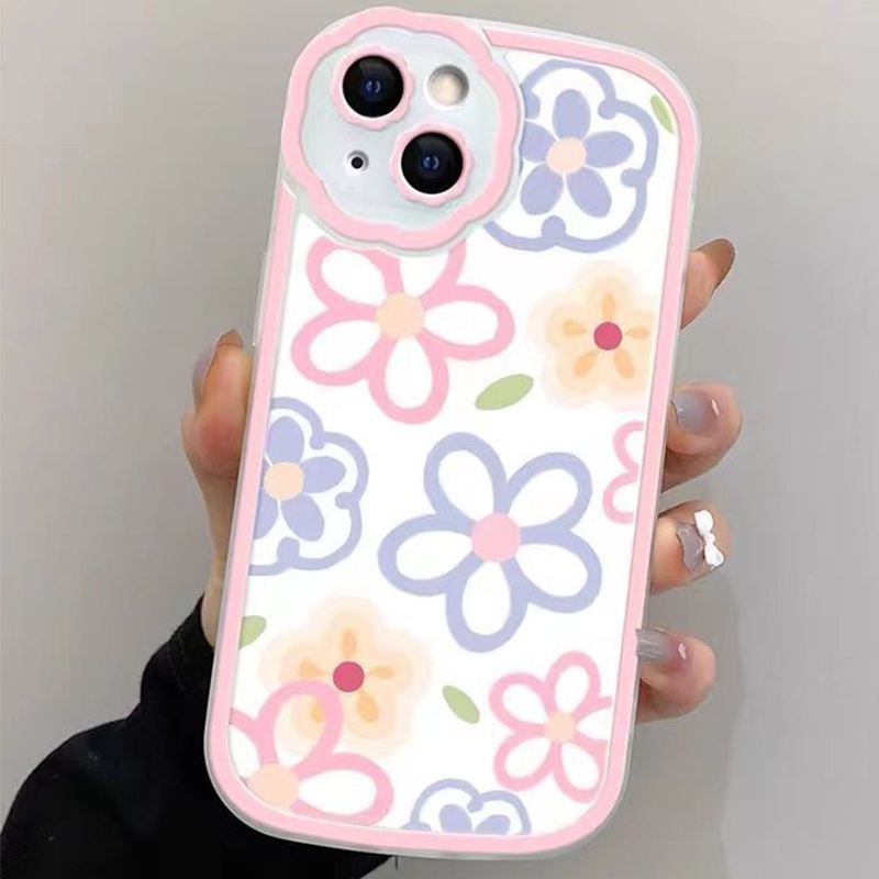 Ốp Điện Thoại Tpu Silicone Mềm Trong Suốt Chống Sốc In Hình Hoa Cho Iphone 11 12 13 Pro MAX XR X XS MAX 7 8 Plus 7 8 Plus
