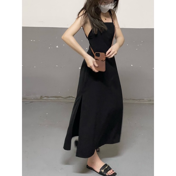 DRESS S02 - ĐẦM DÂY HỞ LƯNG XẺ TÀ - HOẢ TỐC