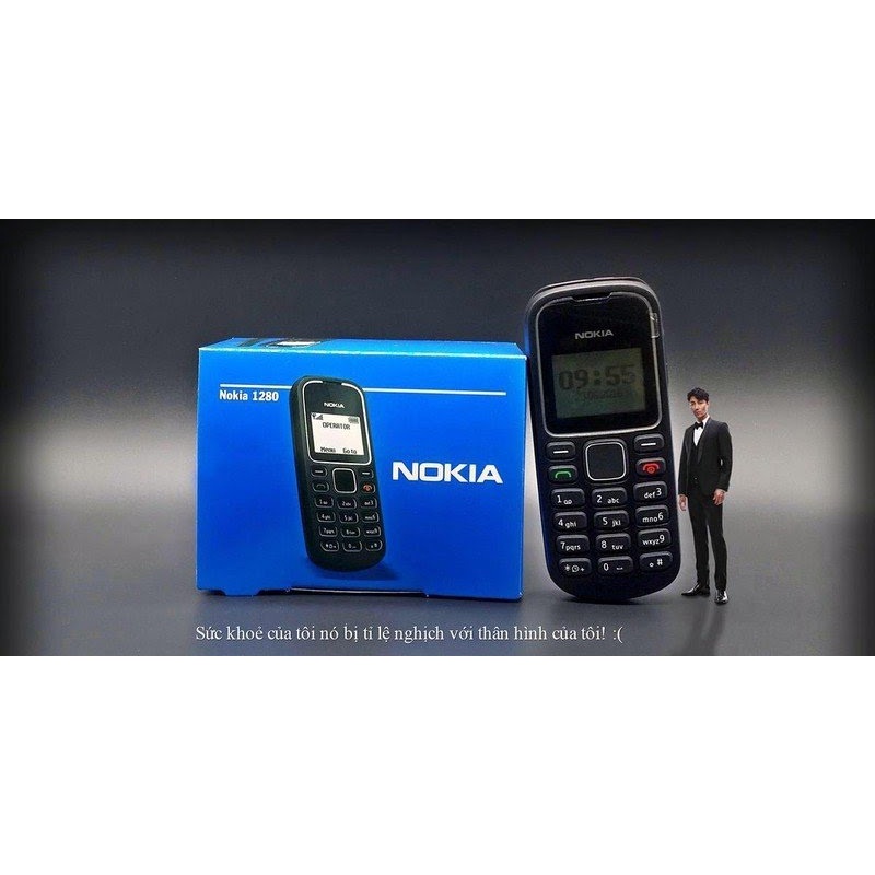 Điện Thoại Nokia 1280 Fullbox 100% Nguyên Hộp, Đầy Đủ Phụ Kiện - Bảo Hành 12 Tháng