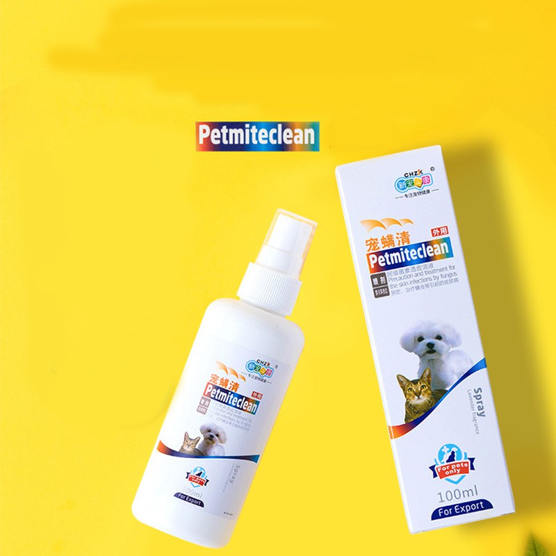 Thuốc xịt ve rận bọ chét chó mèo CHZK PETMITECLEAN hương lavender-100ml