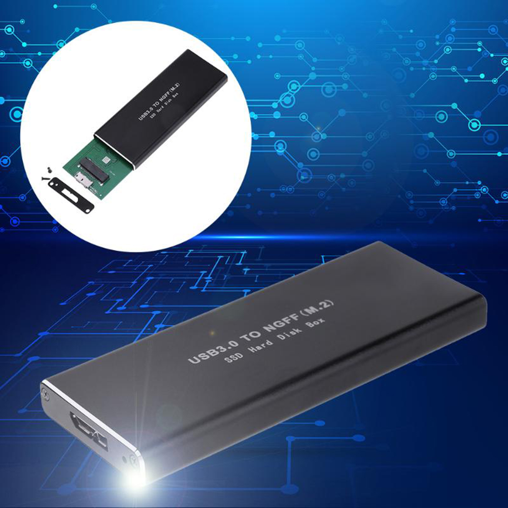 Hộp Nhôm Đựng Ổ Cứng Chuyển Đổi Ms M.2 Ngff Sang Usb 3.0 Ssd Sata Hdd