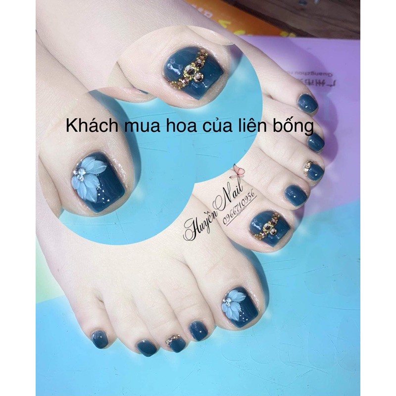 Hoa bột nail - Hoa chân 18k một cặp