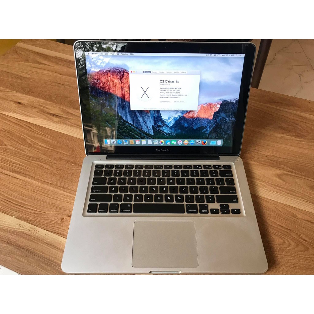 Macbook Pro 2012 13 inch chính hãng core I5 / Ram 8G / SSD 120GB - Tặng Phụ Kiện