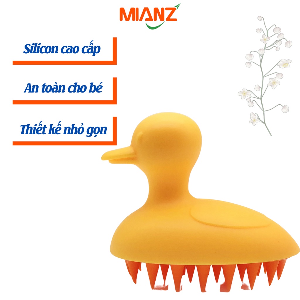 Lược gội đầu silicon massage da đầu cao cấp, luoc gọi dau gai siêu mềm và an toàn có thể dùng được cho bé MIANZ STORE