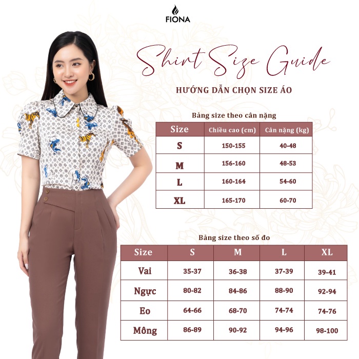 Áo sơ mi tay bèo, dáng suông FIONA, áo sơ mi sát nách họa tiết trái tim, cổ tròn mã F551208