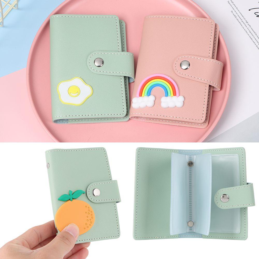 MIHAN1 Ốp Điện Thoại Da PU 26 Ngăn Đựng Thẻ Họa Tiết Hoạt Hình Cho Nữ