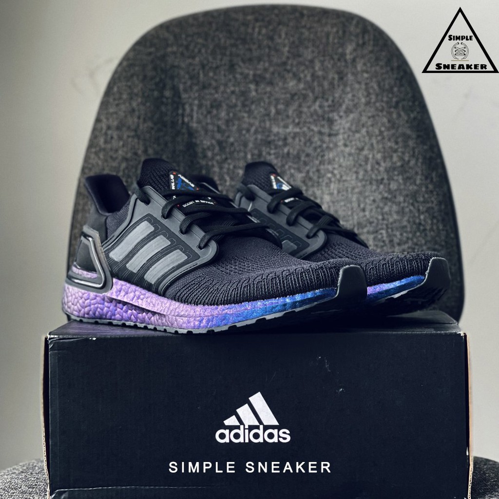 Giày Adidas Ultraboost 20 Chính Hãng💙FREESHIP💙Adidas Ultra Boost 20 Black Galaxy ISS- Giày Chạy Bộ Nam Nữ-Simple Sneaker