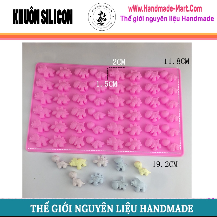 Khuôn silicone làm bánh kẹo chipchip 50 lỗ đầy đủ hình dạng - HM050