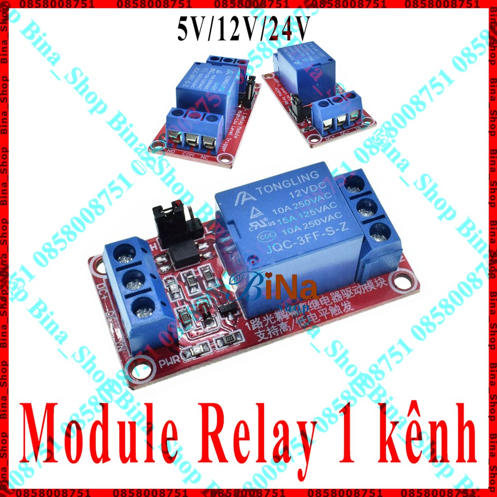 Module Relay 1 kênh DC 5V/12V/24V