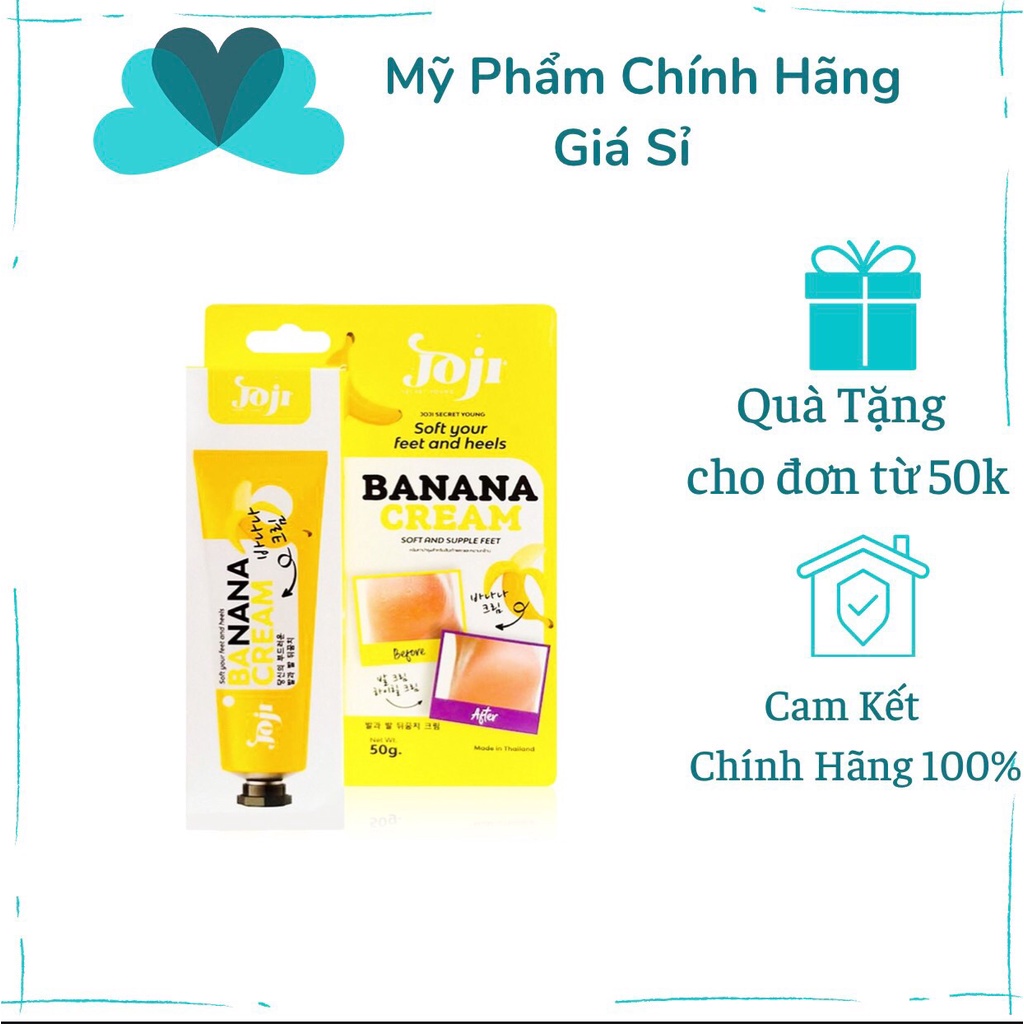 Kem Giảm Nứt Gót Chân Joji Banana Cream 50g