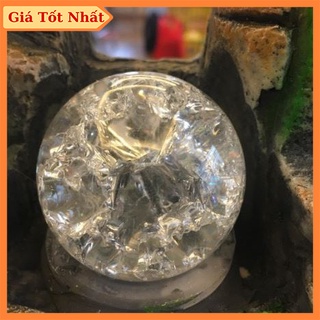Quả cầu thủy tinh phụ kiện dành cho thác nước phong thủy - Trái châu vân nứt 3cm/5cm