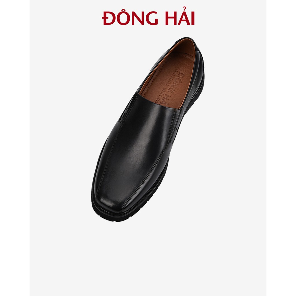 &quot;TẶNG NGAY 30K khi theo dõi gian hàng &quot;Giày tây nam Đông Hải da bò cao cấp slip-on đế cao su 3cm - G01A5