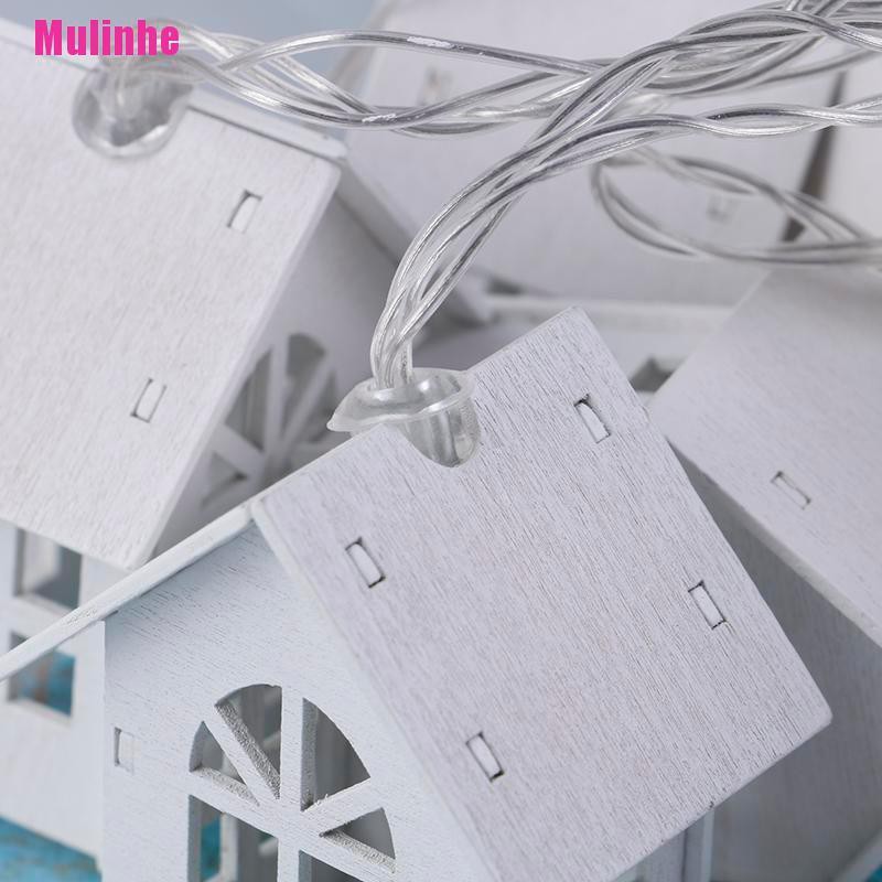 [Mulinhe] Dây Đèn Led 10 Bóng 2m Hình Ngôi Nhà Cây Thông Giáng Sinh Năm Mới