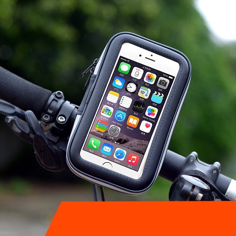 Túi đựng bảo vệ điện thoại chống nước có khung gắn xe đạp xe máy bề mặt cảm ứng nhạy cho điện thoại 5,5 inch cao cấp
