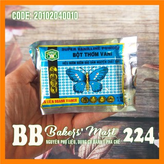 Bột thơm Vani VANILLINE hiệu con BƯƠM BƯỚM - VỈ LẺ 10 ống