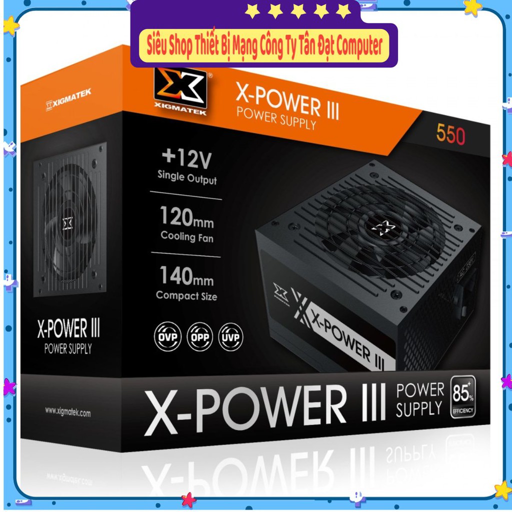  (Siêu Rẻ )Nguồn Máy Tính Công Suất Thực XIGMATEK X-POWER III 550 - Chính Hãng - Mới 2021