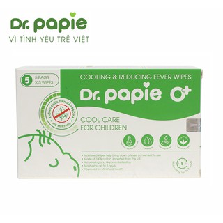 KHĂN LAU HẠ SỐT DR.PAPIE 0M+ (CHÍNH HÃNG) CHO BÉ.