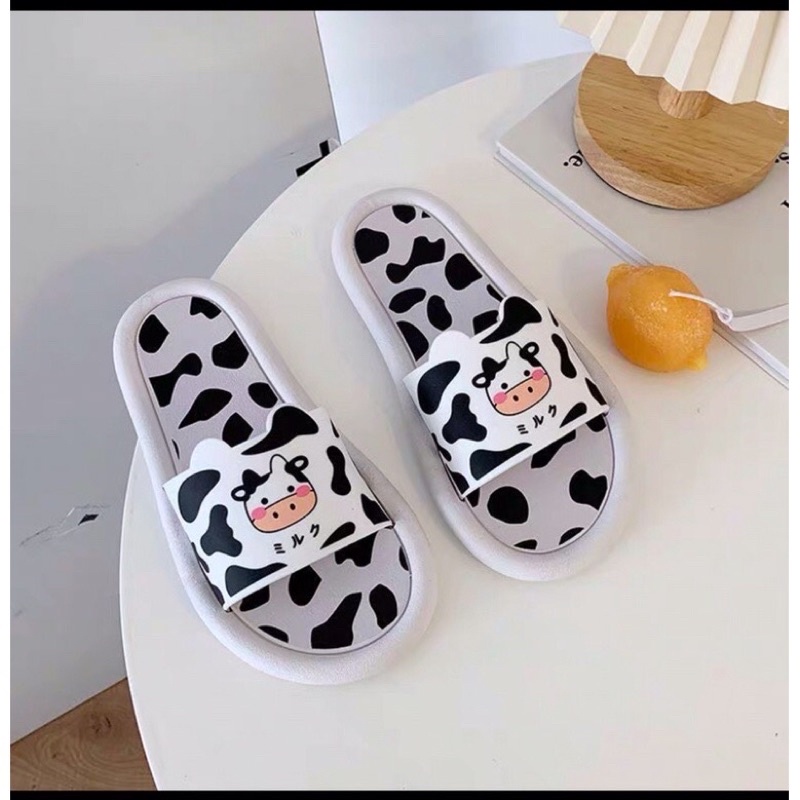 Dép nữ quại ngang dép con bò sữa 2 loại đen , trắng