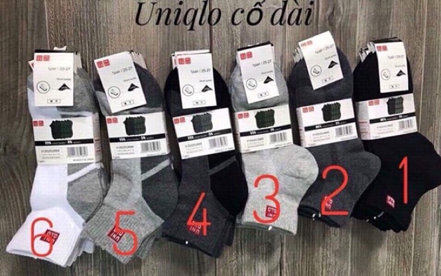 Combo 10 Đôi Tất Cổ Cao, Cổ Ngắn Uniqlo