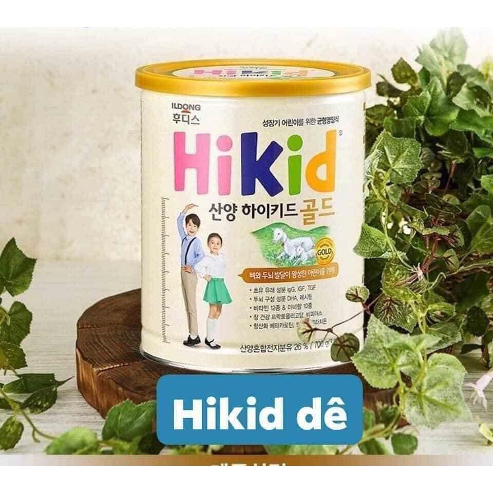 Sữa Hikid Vani, dê và tách béo cho bé nội địa Hàn Quốc 700gr [8,9/2022]