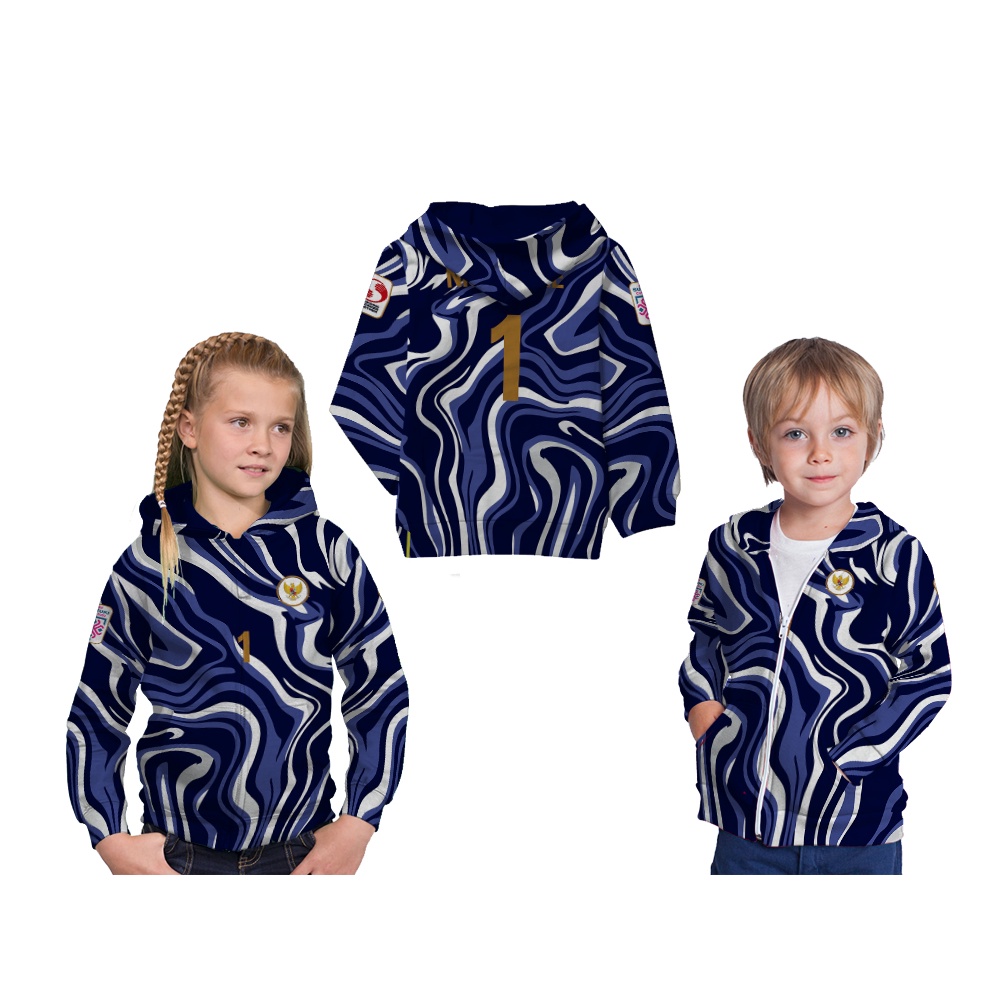 Áo Khoác Hoodie Thủ Môn Quốc Gia Indonesia Không Có In Dấu Toàn Bộ