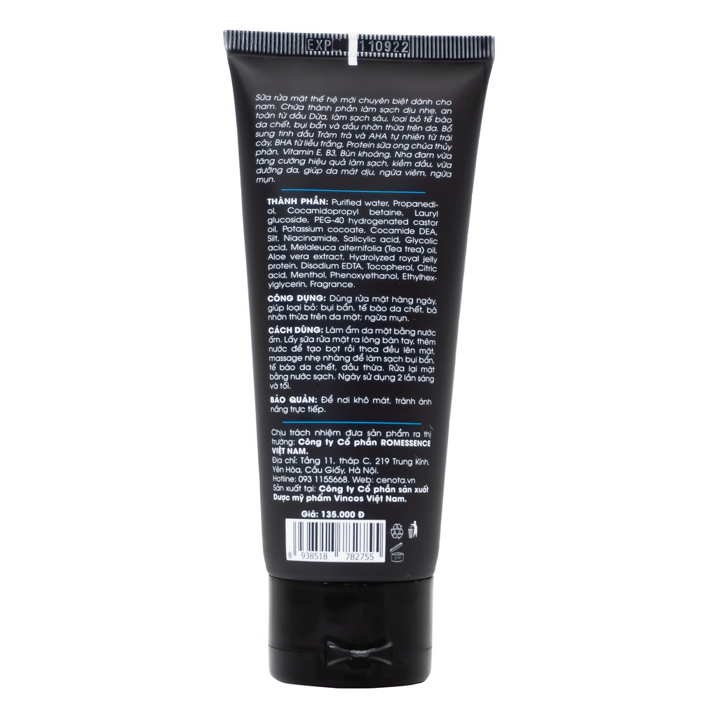 Sữa rửa mặt Cenota Men Facial Wash 80ml | BigBuy360 - bigbuy360.vn