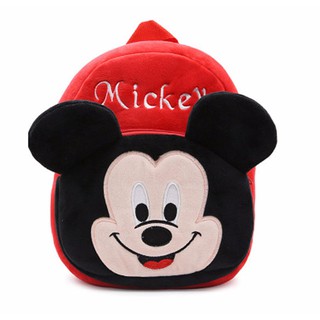 Balo Vải Bông Mickey Đỏ Cho Bé