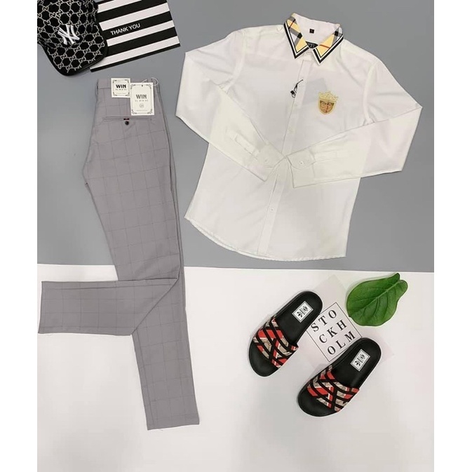 Quần Tây Caro dài nam thời trang vải cotton co giãn 2 chiều ko ra màu ,ko xù lông