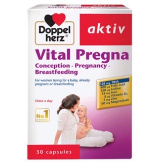 Viên Uống Bổ Sung Vitamin, Khoáng Chất Cho Phụ Nữ Mang Thai Và Cho Con Bú Doppelherz Aktiv Vital Pregna