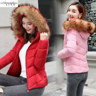 Áo phao dáng ngắn có mũ