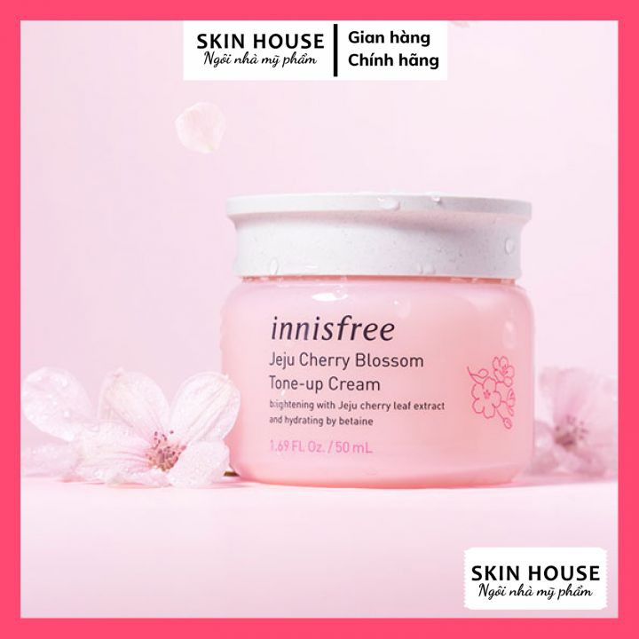 Kem dưỡng Innisfree Tone Up Cream - Kem dưỡng trắng da nâng tông Innisfree Jeju Cherry Blossom Tone Up Cream