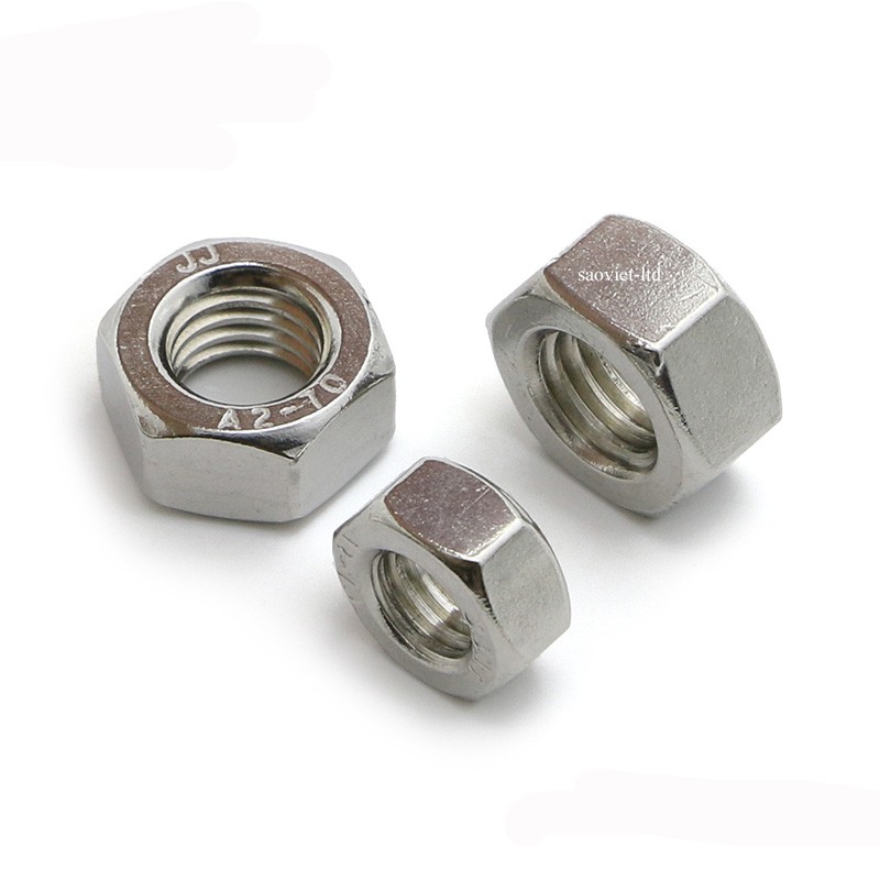 Bộ 50 Đai Ốc M2 M2.5 M3 M4 M5 M6 M8 M10 M12 INOX 304