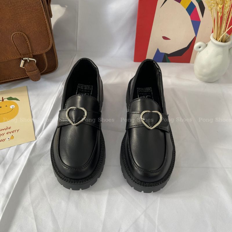 Giày Loafer phong cách Ulzzangs màu đen FULL HỘP 1199