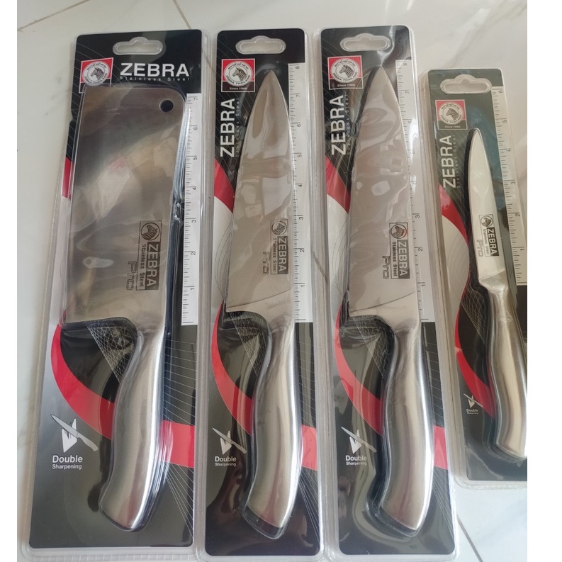 Bộ 4 dao inox 304 nguyên khối cao cấp Zebra Pro II Thái Lan