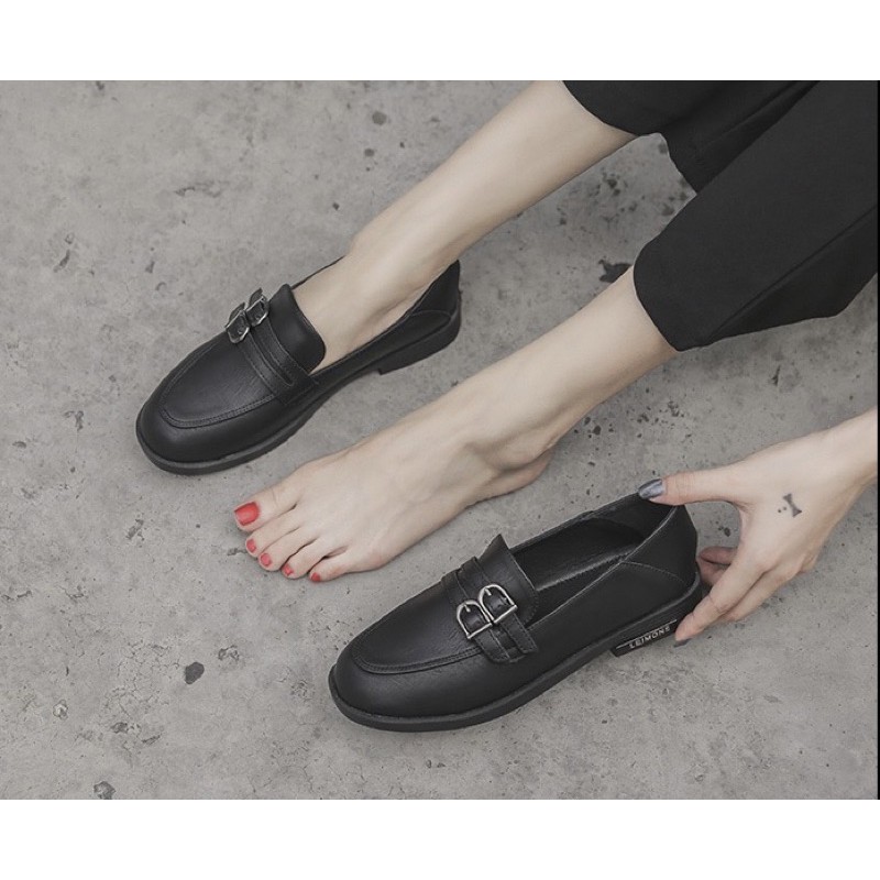 DA MỀM HÀNG LOẠI 1 giày moccasin moca nữ đế bệt 3 phân êm chân dễ phối đồ | BigBuy360 - bigbuy360.vn