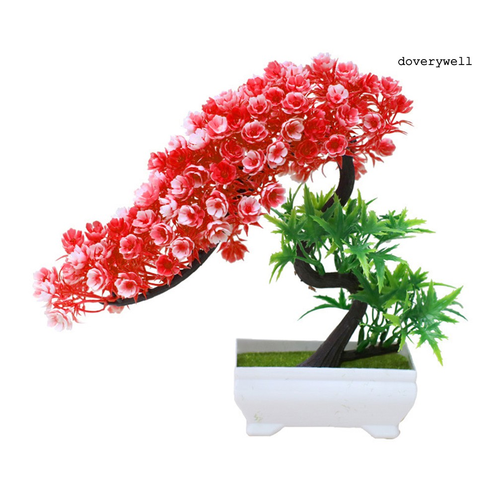 Đồ trang trí chậu cây bonsai mini bằng nhựa dùng trang trí