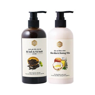 Cặp Gội Xả Mộc Nhu Bồ Kết, Vỏ Bưởi, Dầu Dừa và Hương Nhu 300ml