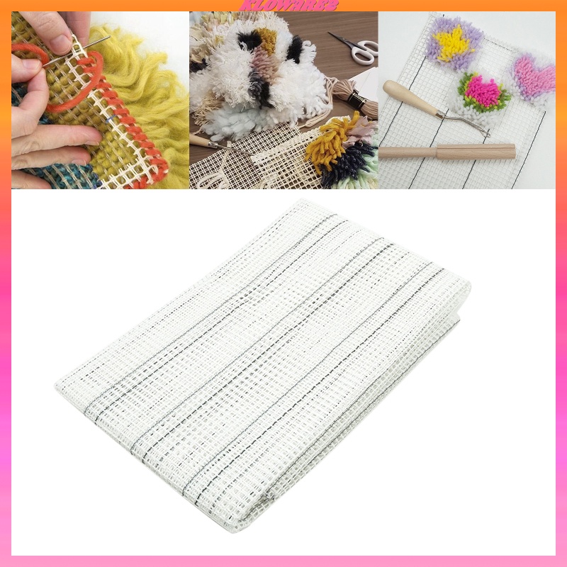 1x1.5m Lưới Móc Vải Móc Tự Làm Thảm Canvas