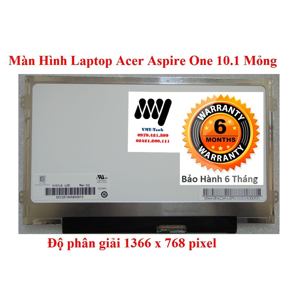 Màn Hình Laptop 10.1 LED Mỏng Acer Aspire One 532 AO532 532H AOD532H D255 D260 D257 D270521 533