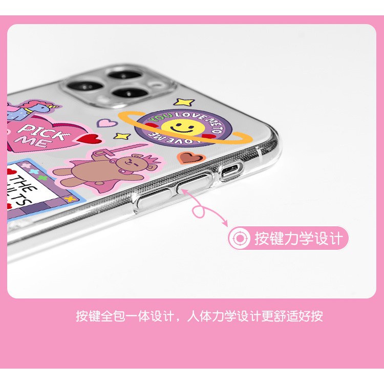 Ốp Điện Thoại Silicon Trong Suốt Viền Màu Cho Iphone12Mini / 12 / 12pro / 12promax / 11 / 11pro / 11promax / X / Xs / Xr / Xsmax6 / 6s 6plus / 7 / 8 / 7plus / Se2