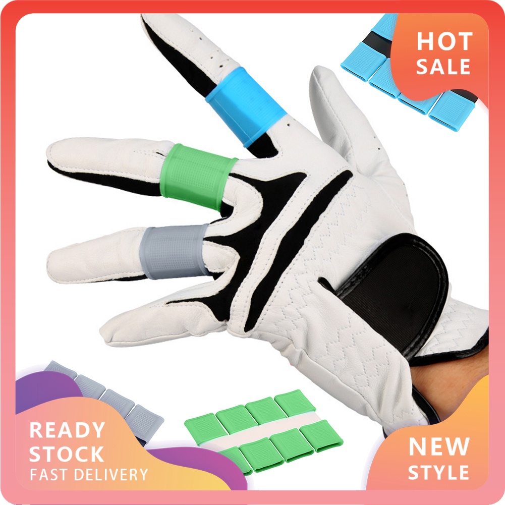 Set 8 bọc bảo vệ ngón tay chơi golf bằng silicone nhiều màu sắc unisex