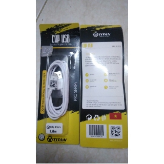 Cáp sạc Micro USB 1.5m TITAN CA08 - Hàng chính hãng