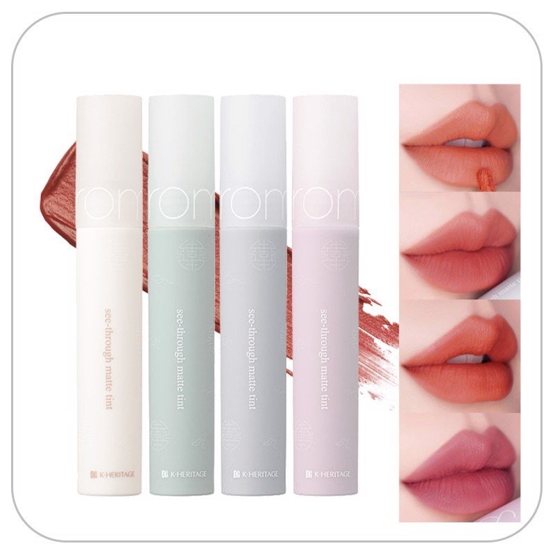 Son Kem Lì, Siêu Mịn Mượt Môi Romand See-Through Matte Tint 3.8g [Hanbok Project]