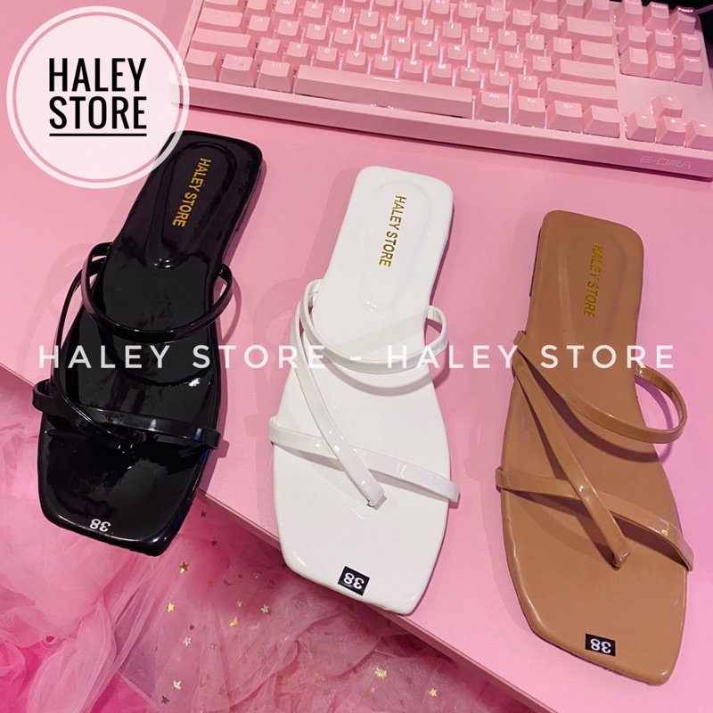 [ GIÁ HUỶ DIỆT ] Dép dây nữ đế bệt xinh xắn đi chơi đi biển đi du lịch HALEY STORE