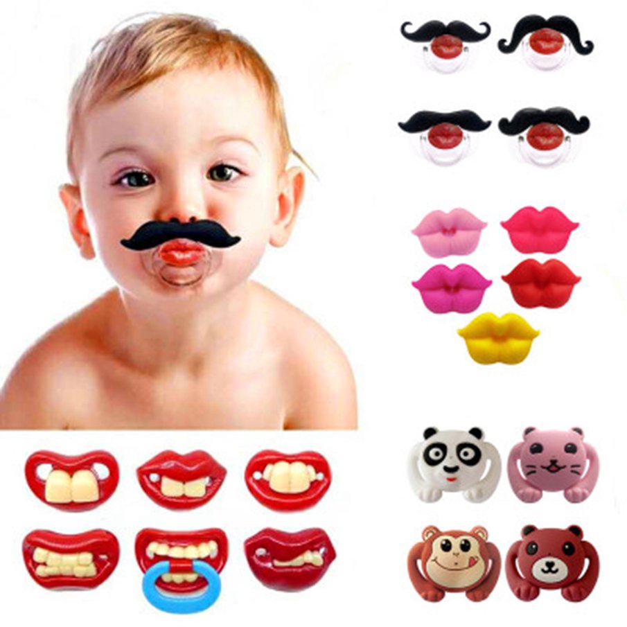 Ti giả mọc nướu bằng silicone hình dạng vui nhộn cho em bé