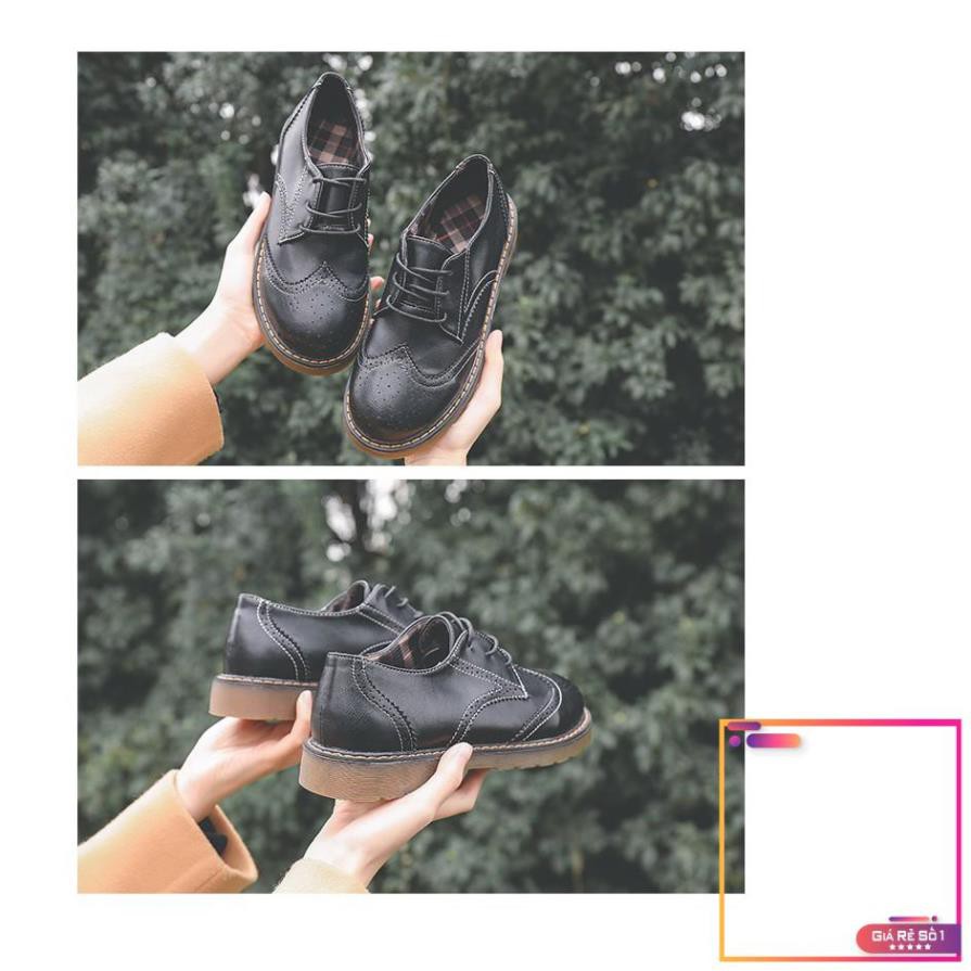 Giày oxford vintage đục lỗ 2 dây buộc -v01 | BigBuy360 - bigbuy360.vn